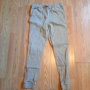 There Abouts Elastic Waist and Ankles Tan Pull On Pants Boys Large 14-16